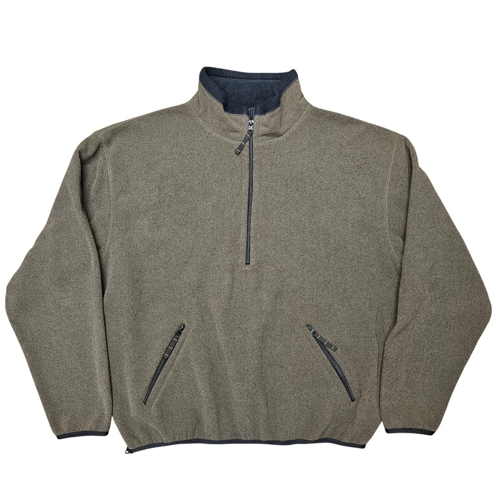 Outersport OT 2000 Fleece Pullover Mens M Green Quarter Zip Corpcore 90s Hiking
